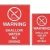 Warning Shallow Water Sign