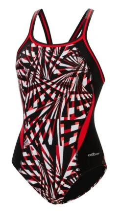 Dolfin Women's Print Color Block DBX Back One Piece -Speedos Shop 5m00 b39d front