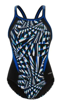 Dolfin Women's Print Color Block DBX Back One Piece -Speedos Shop 5m00 b43d front2
