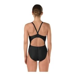 Speedo Solid Flyback Swimsuit -Speedos Shop 819006 black back 1 1 1