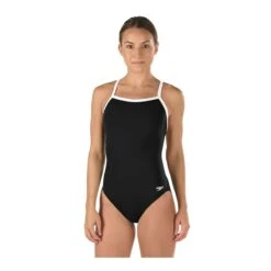Speedo Solid Endurance Flyback -Speedos Shop 819016 black white front