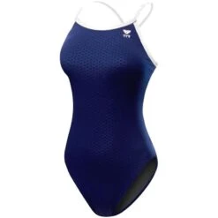 TYR Hexa Durafast Diamondfit 22 TYR Hexa Durafast Diamondfit -Speedos Shop dhex7 navy white front