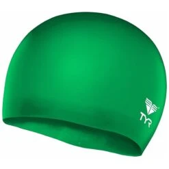 TYR Wrinkle-Free Silicone Jr. Cap -Speedos Shop lcsjr green