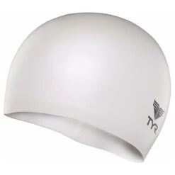 TYR Wrinkle-Free Silicone Jr. Cap -Speedos Shop lcsjr white