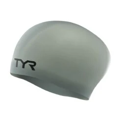TYR Long Hair Wrinkle-free Swim Cap 17 TYR Long Hair Wrinkle-free Swim Cap -Speedos Shop lcsl grey