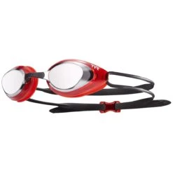 TYR Black Hawk Racing Mirrored Goggles 12 TYR Black Hawk Racing Mirrored Goggles -Speedos Shop lgbhm silver red 1