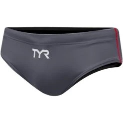 TYR Thresher Racer Swimsuit -Speedos Shop tpsr6a grey red front
